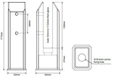 Madrid Deluxe top fix spigot, perfect if you dont have room for core drill holes